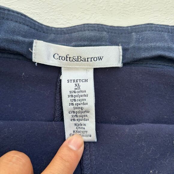 Croft & Barrow Navy Blue Stretch Skirt Women’s XL Lined Casual Workwear - Picture 3 of 6